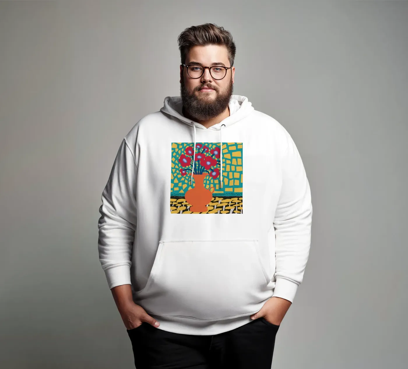 Poppy Patchwork Joy Hoodie von Arcane Lines