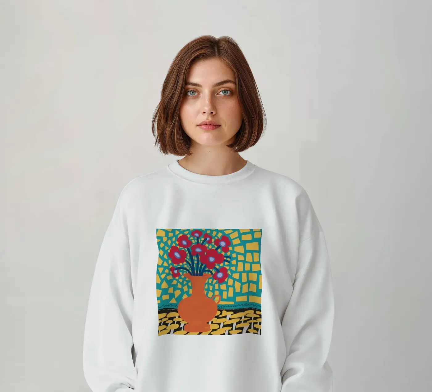 Poppy patchwork vreugde sweatshirt van Arcane Lines