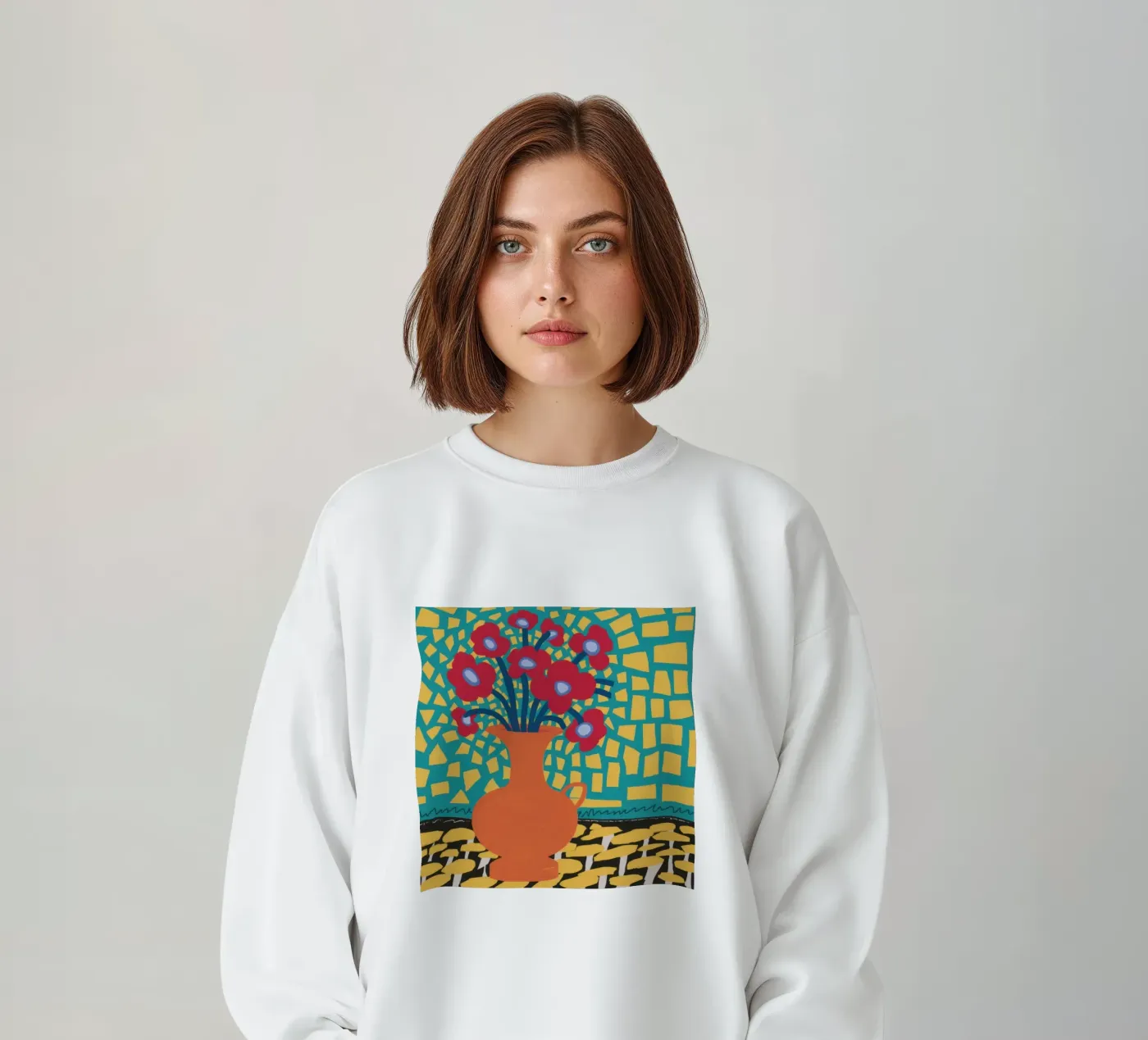 Poppy patchwork vreugde sweatshirt van Arcane Lines