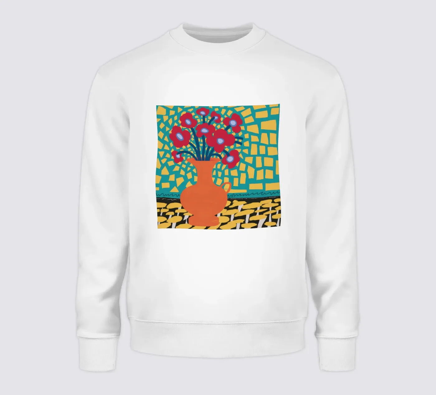Mohn Patchwork Freude Sweatshirt von Arcane Lines