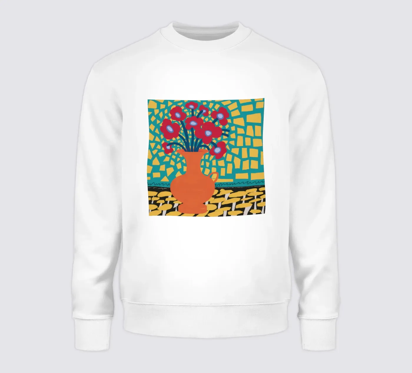 Mohn Patchwork Freude Sweatshirt von Arcane Lines