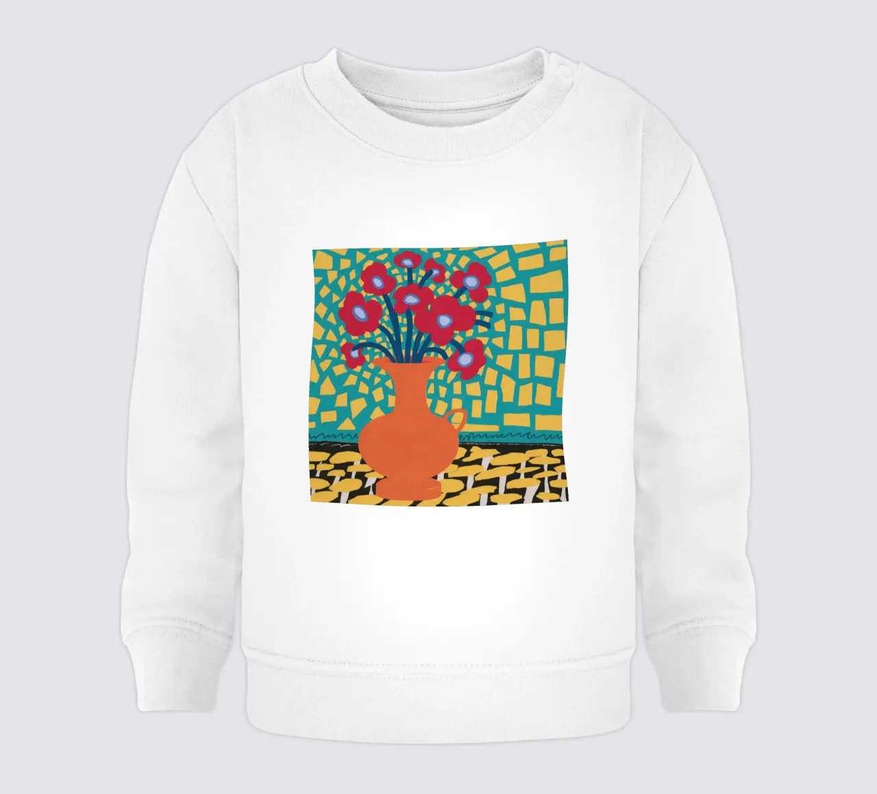 Papavero Patchwork Joy felpa neonato da Arcane Lines