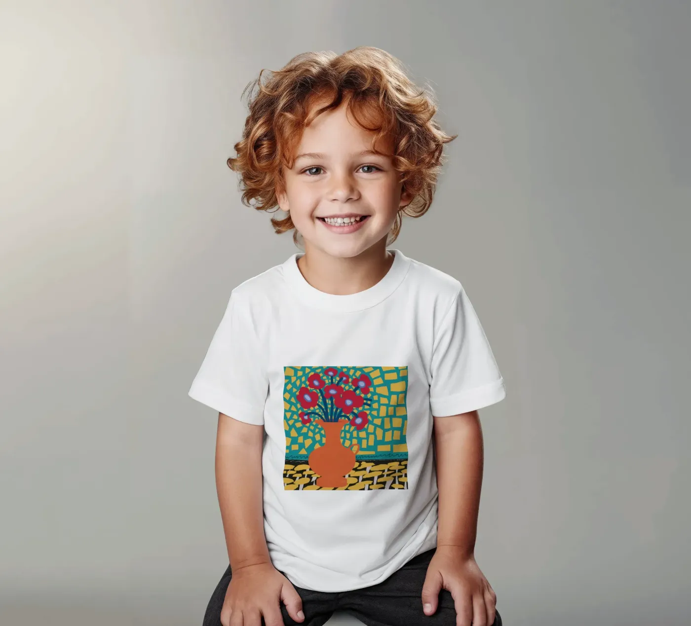 Poppy Patchwork Joy t-shirt enfant de Arcane Lines