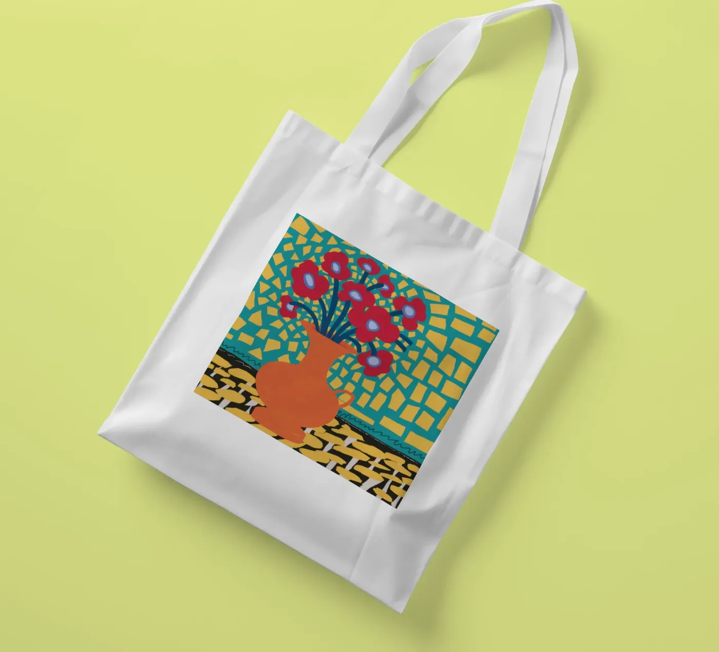 Papavero Patchwork Joy borsa in juta da Arcane Lines