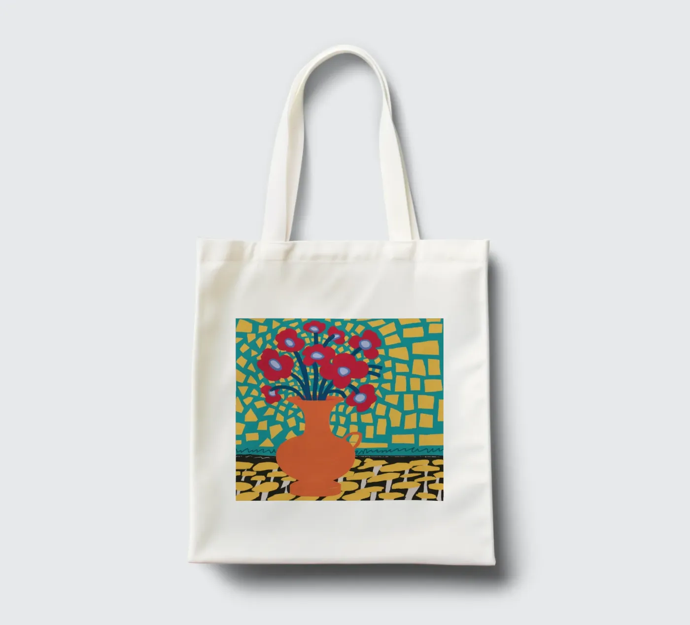 Papavero Patchwork Joy borsa in juta da Arcane Lines