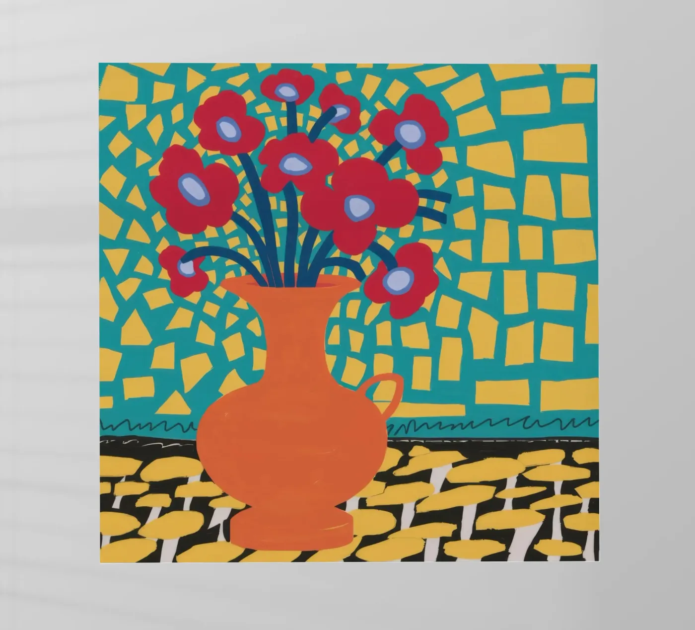 Mohn Patchwork Freude Backlit Folie von Arcane Lines