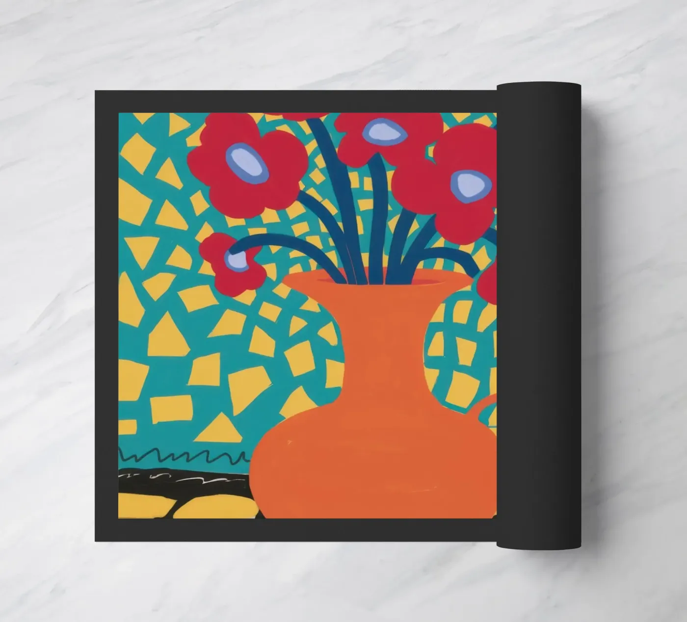 Poppy Patchwork Joy doormat by Arcane Lines