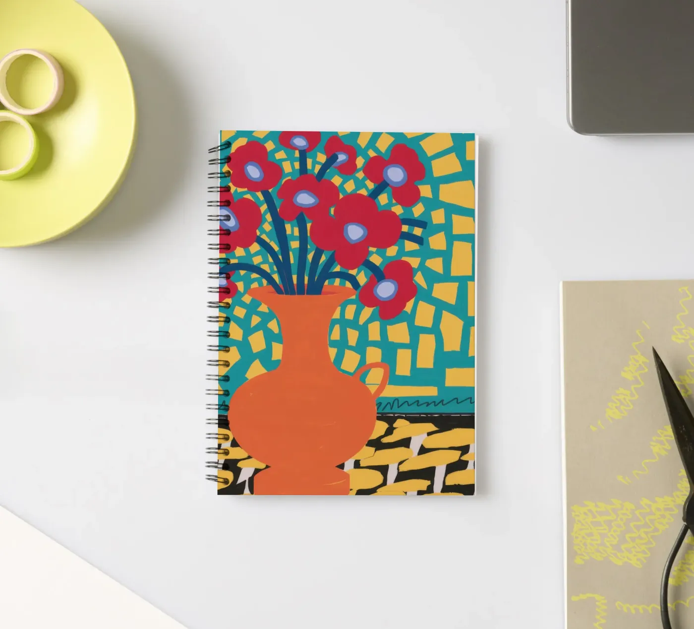 Mohn Patchwork Freude Ringbuch von Arcane Lines