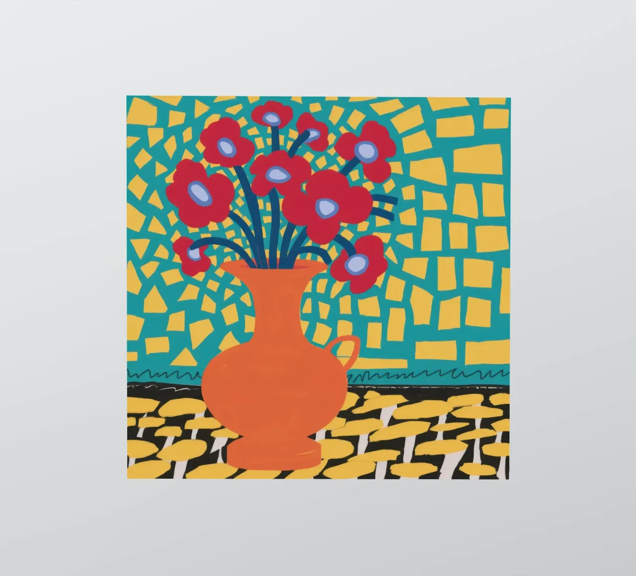 Poppy patchwork vreugde sticker van Arcane Lines