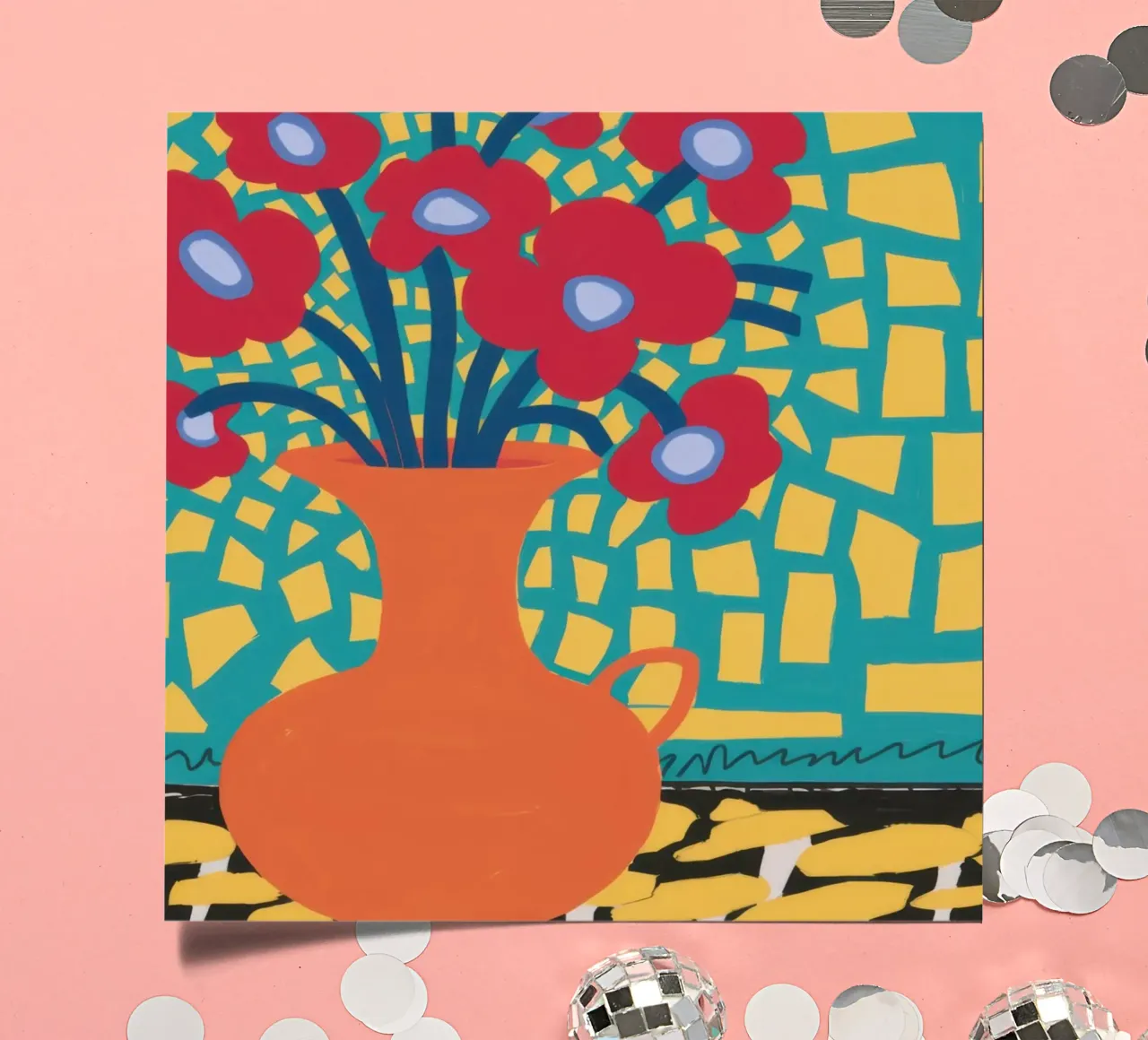 Poppy Patchwork Joy planche autocollant de Arcane Lines