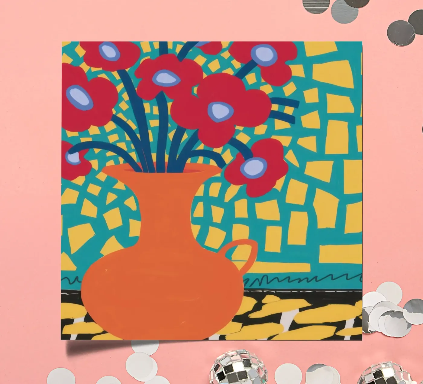 Poppy Patchwork Joy sticker sheet by Arcane Lines