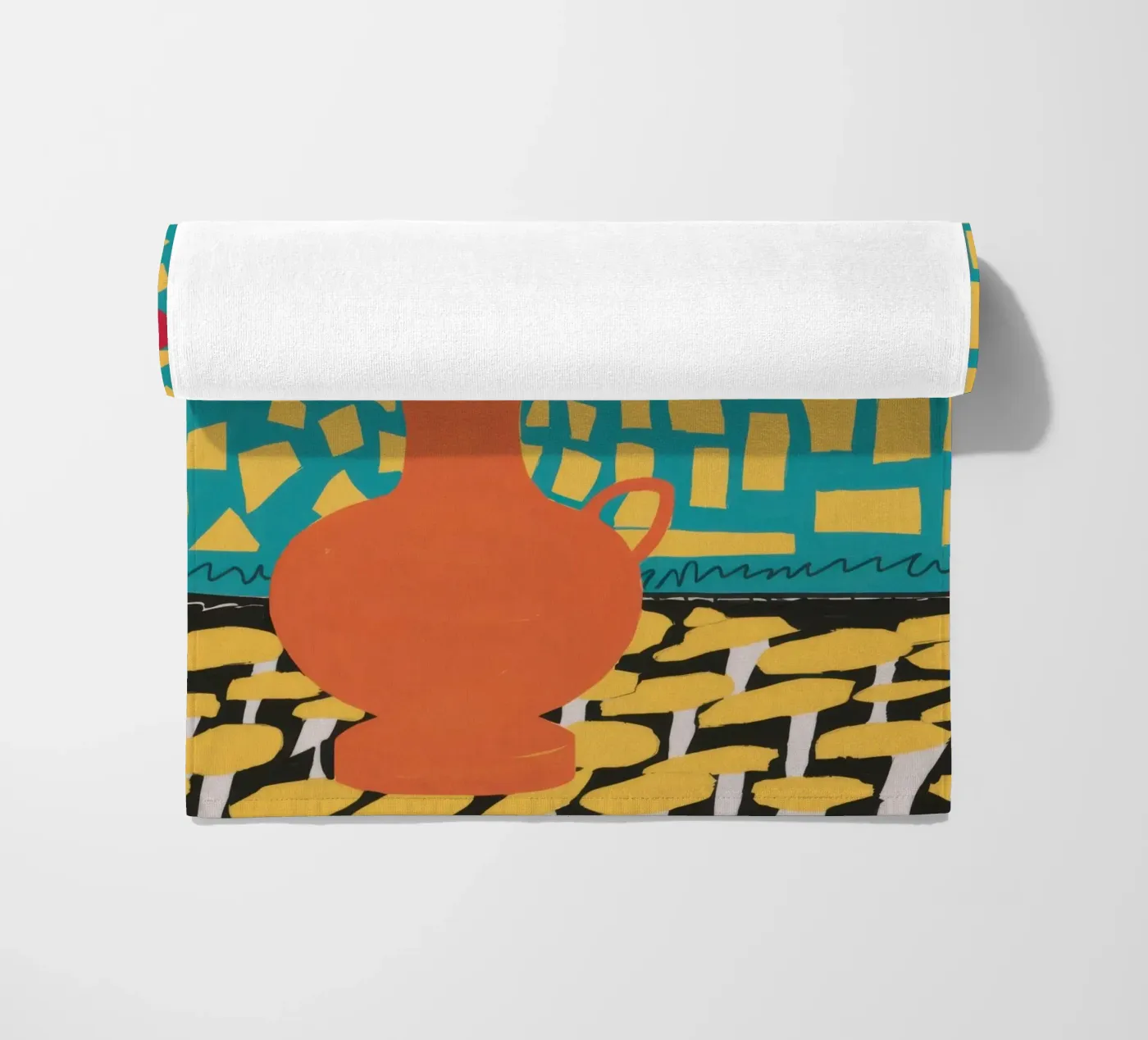 Mohn Patchwork Freude Strandtuch von Arcane Lines
