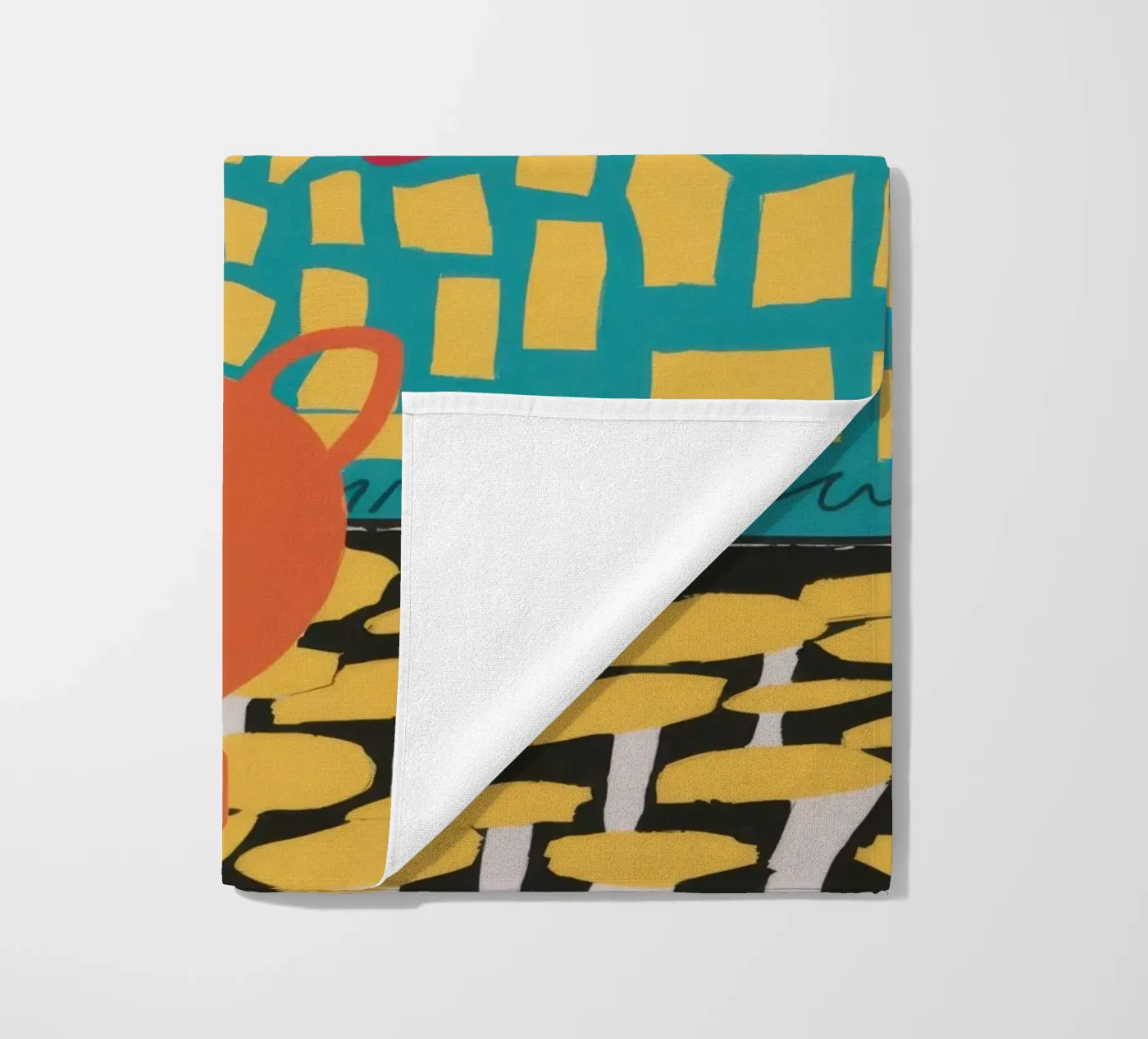 Mohn Patchwork Freude Strandtuch von Arcane Lines