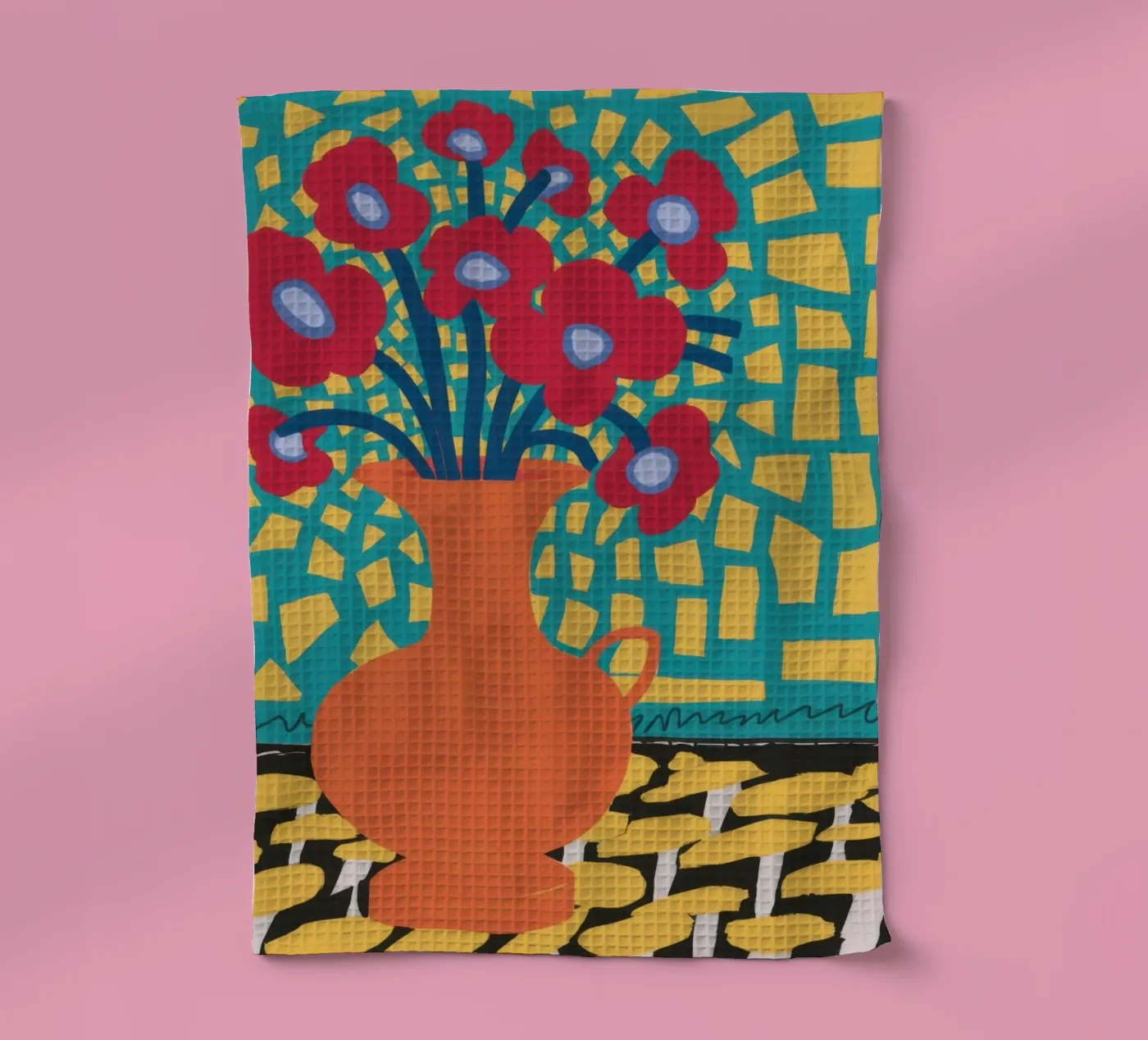 Poppy Patchwork Joy Geschirrtuch von Arcane Lines