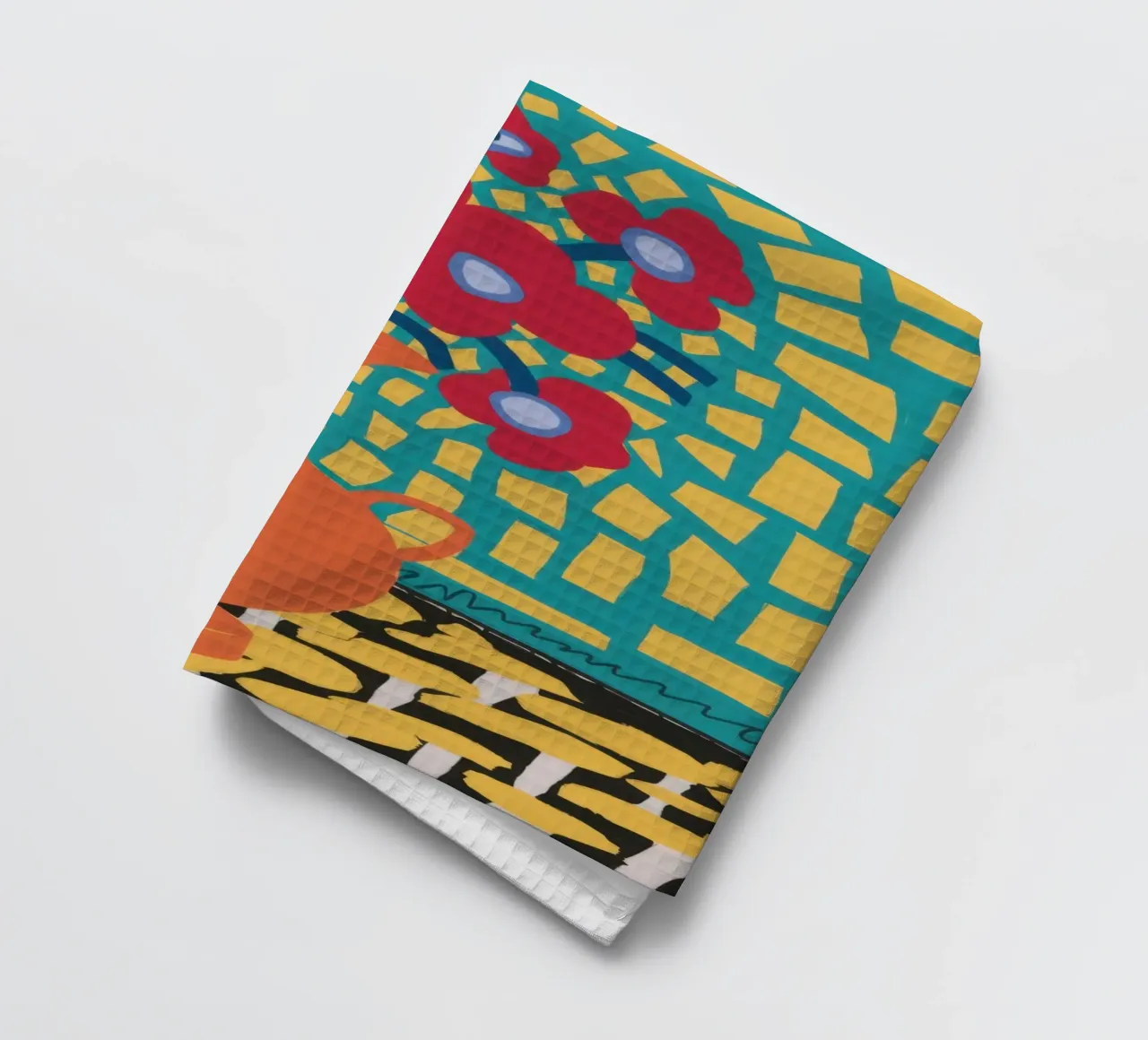 Papavero Patchwork Joy canovaccio da cucina da Arcane Lines