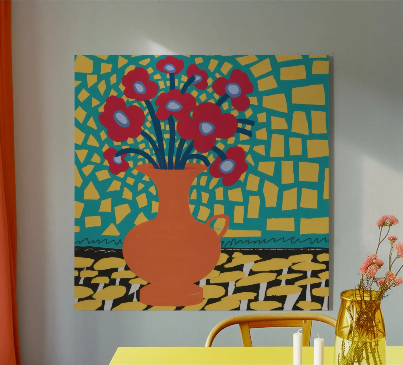 Poppy Patchwork Joy plexiglas de Arcane Lines