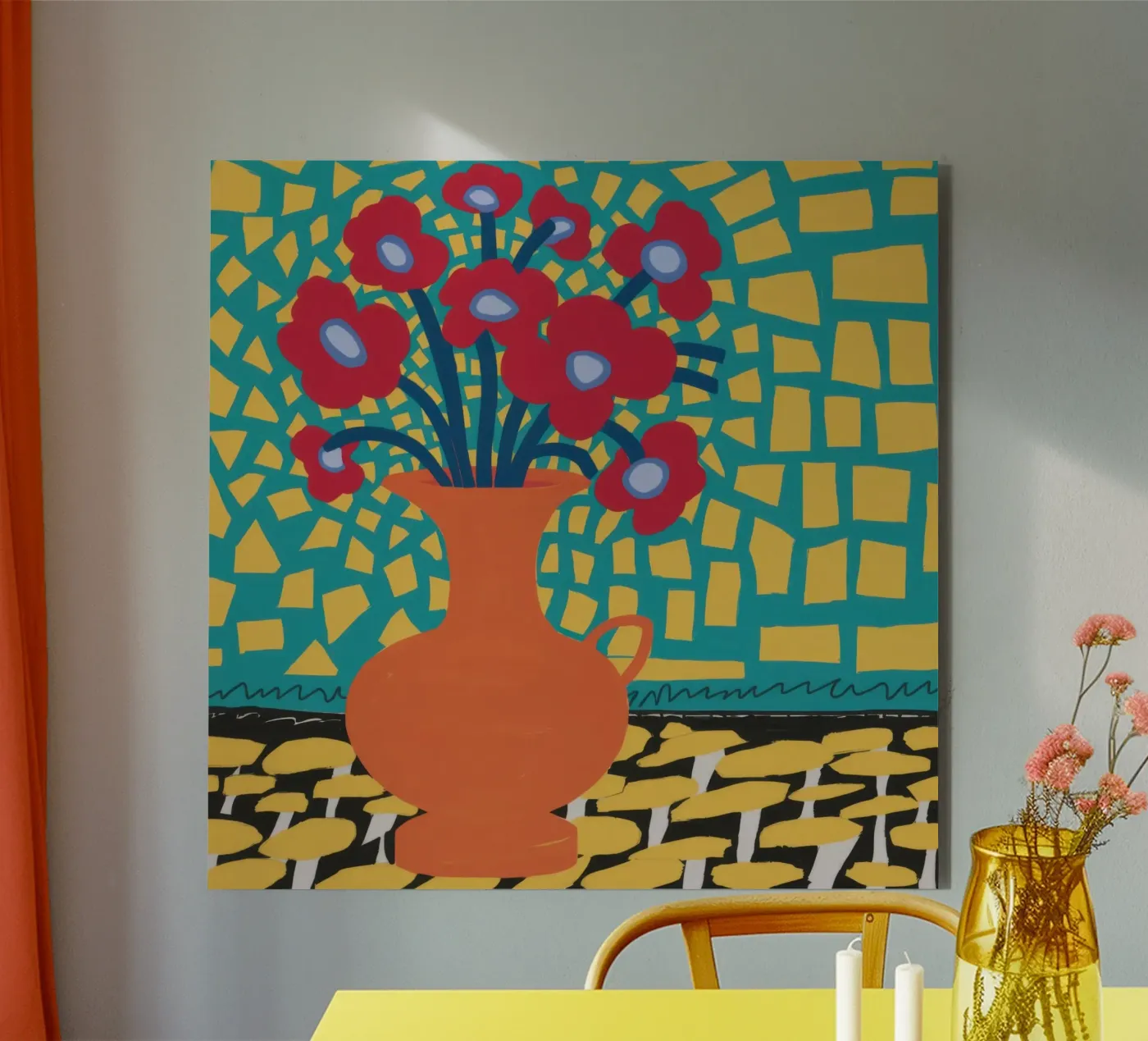 Poppy Patchwork Joy pannello forex da Arcane Lines