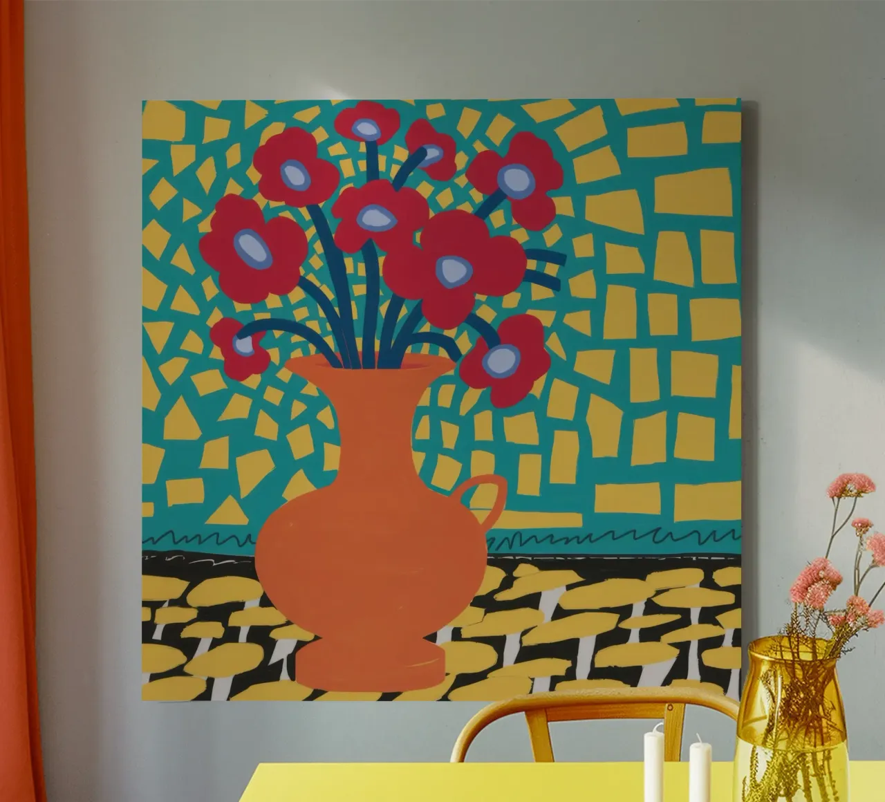 Poppy Patchwork Joy toile de Arcane Lines