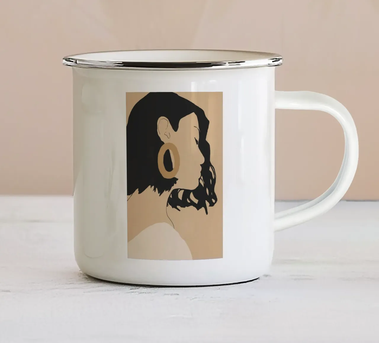La forma di lei tazza in smalto da LeaDArt