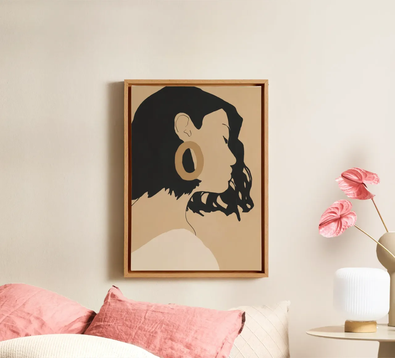 Shape of Her canvas with Floater frame by LeaDArt