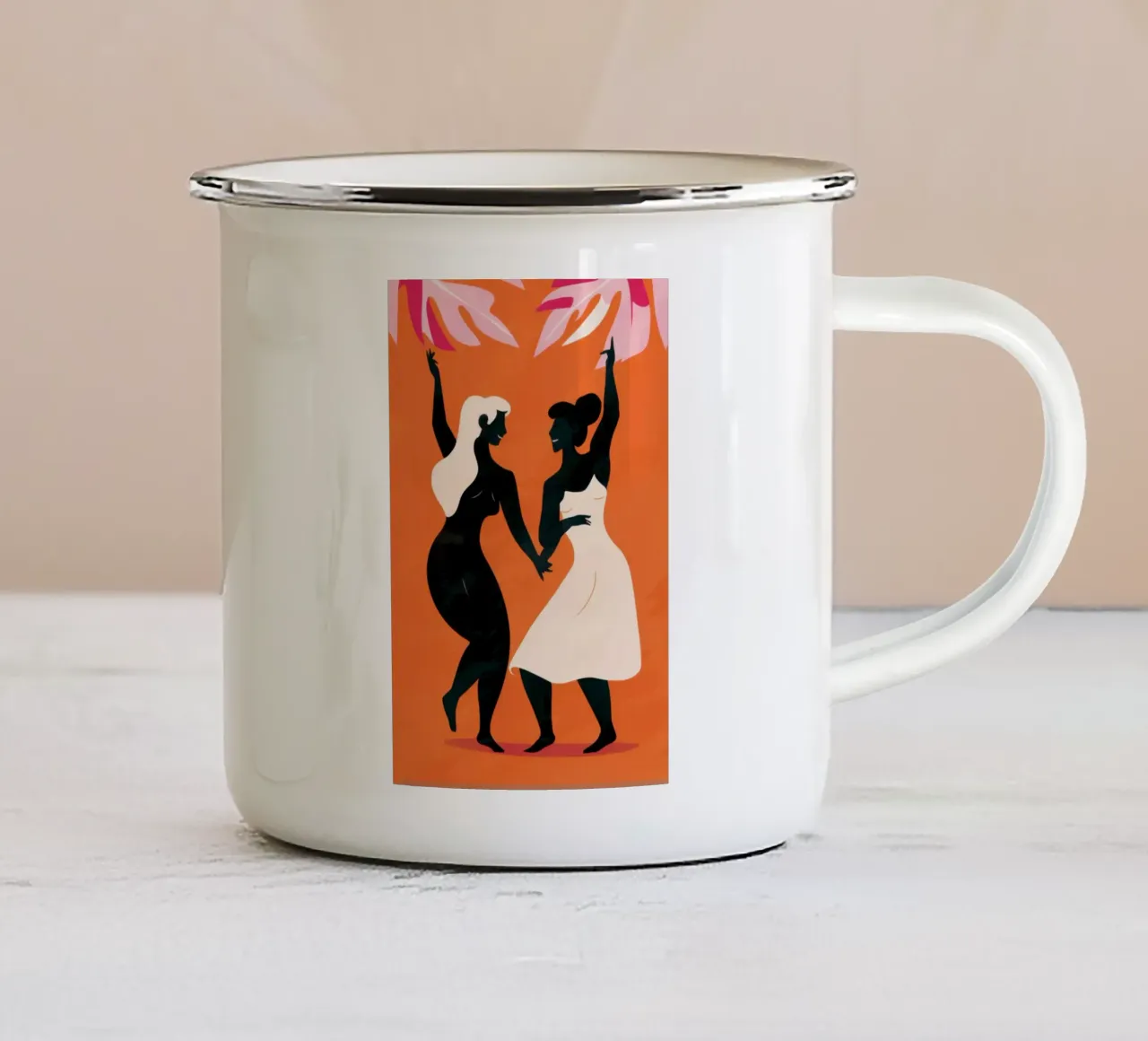 Silhouette di danza Joy tazza in smalto da Lune Dreams