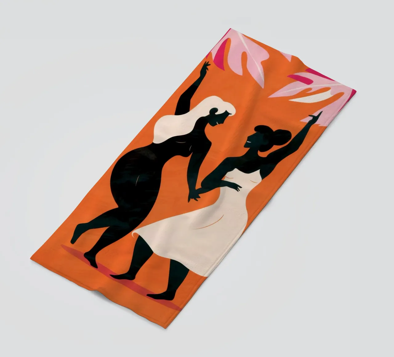 Dancing Silhouette Joy beach towel by Lune Dreams