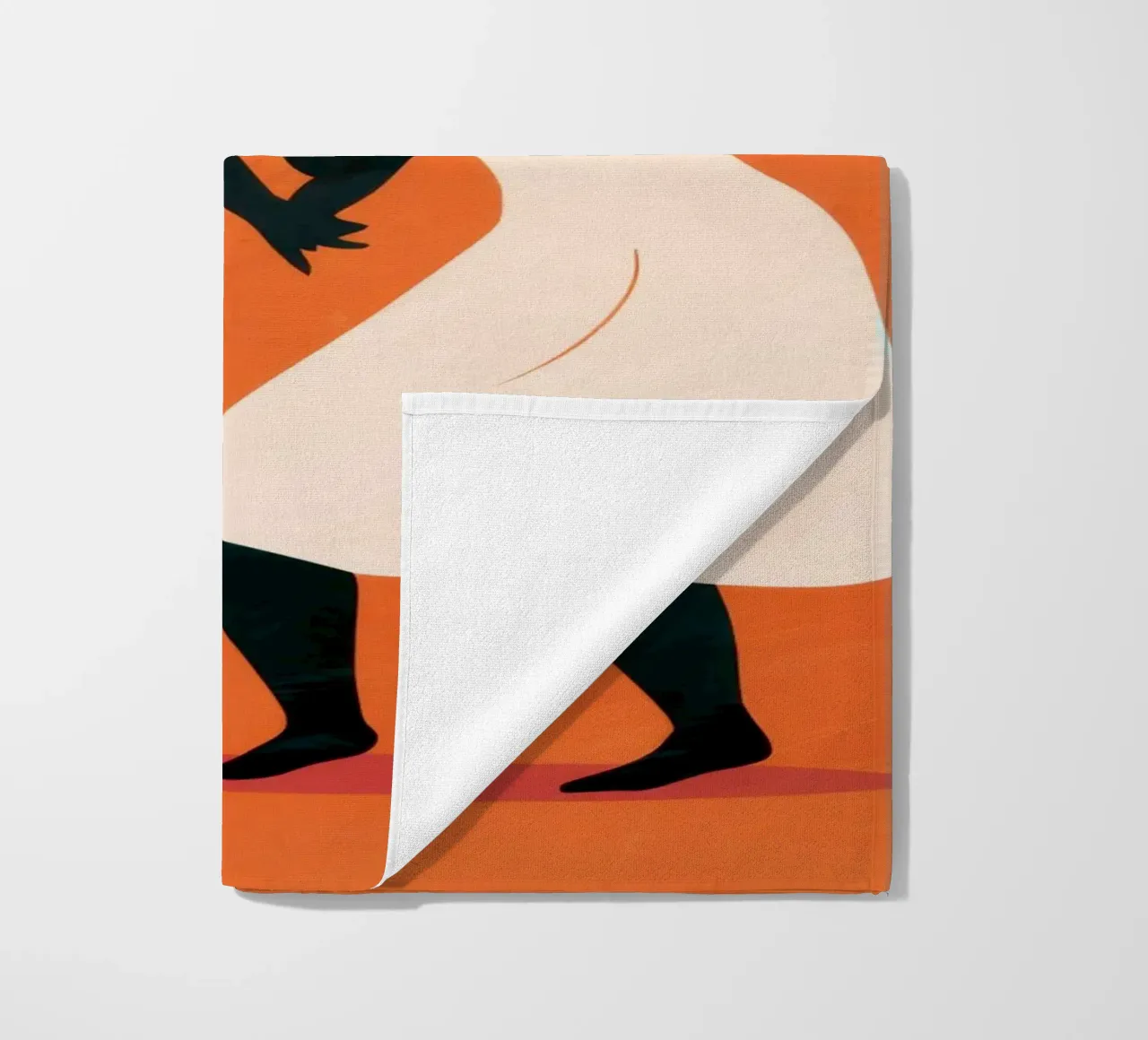 Dancing Silhouette Joy beach towel by Lune Dreams