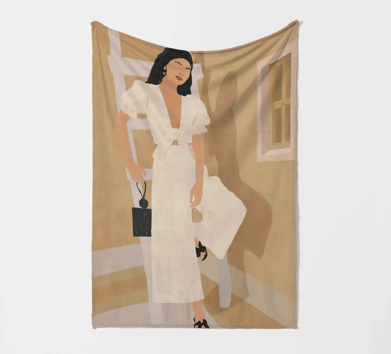Sunlit Ease fleece blanket by LeaDArt