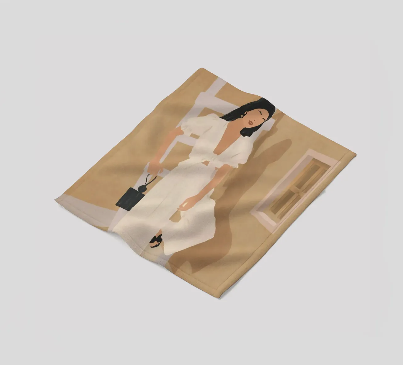 Sunlit Ease fleece blanket by LeaDArt