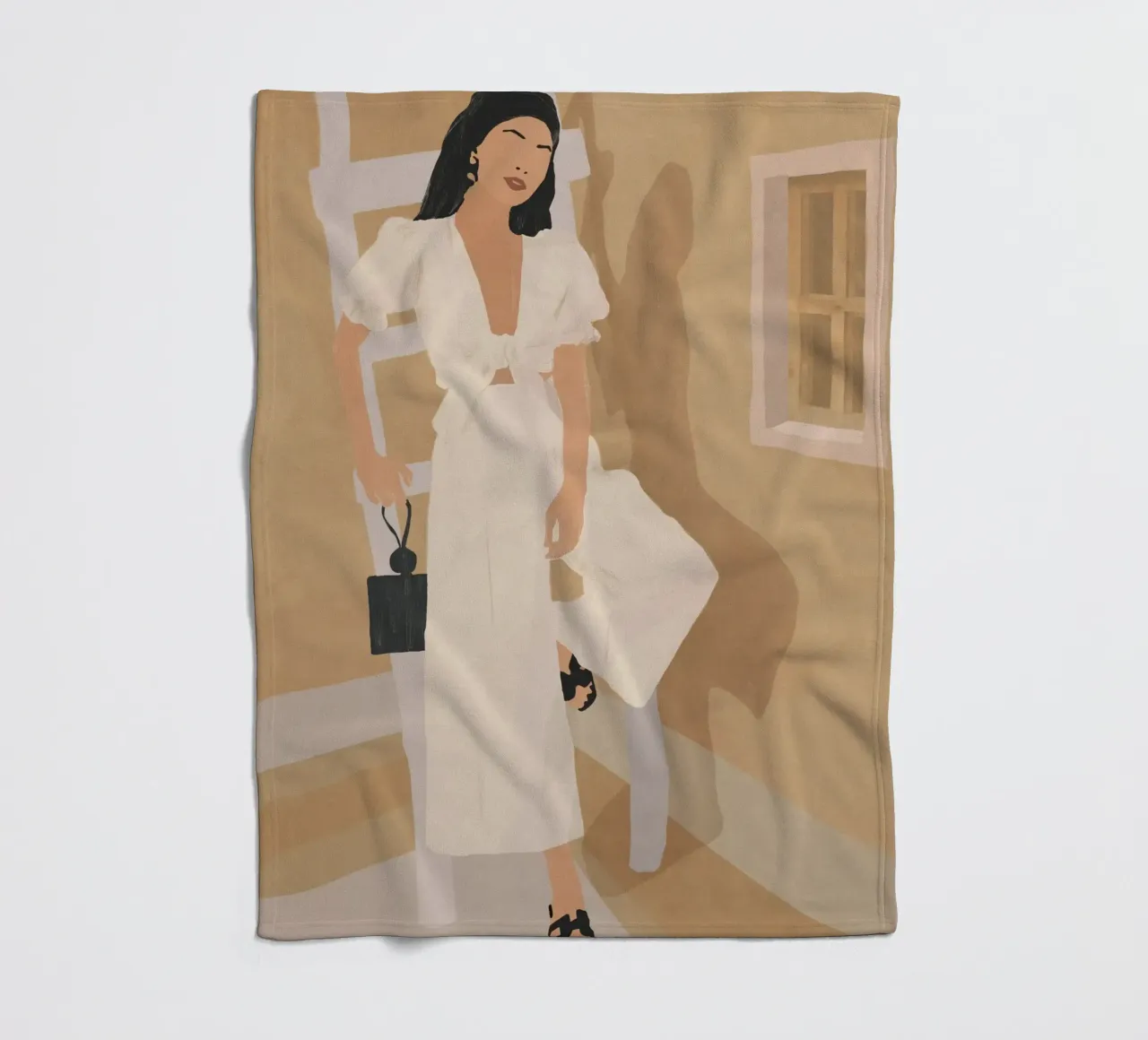 Sunlit Ease fleece blanket by LeaDArt