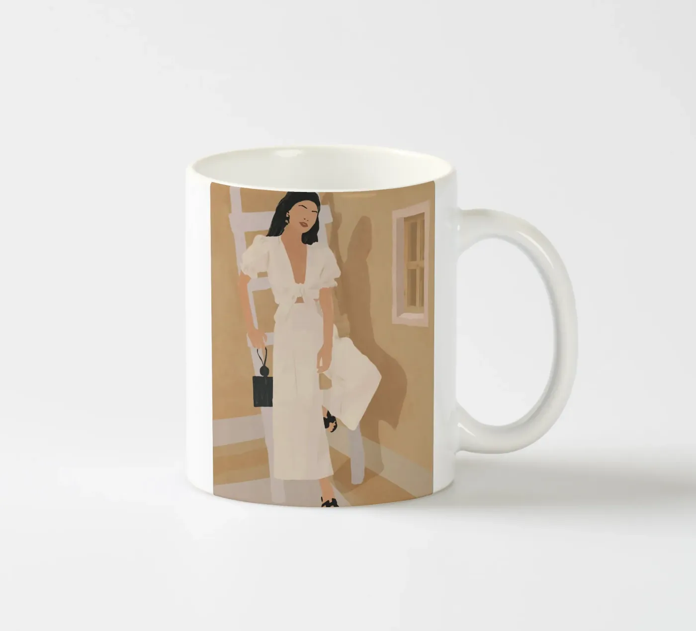 Zonovergoten gemak keramische mok van LeaDArt