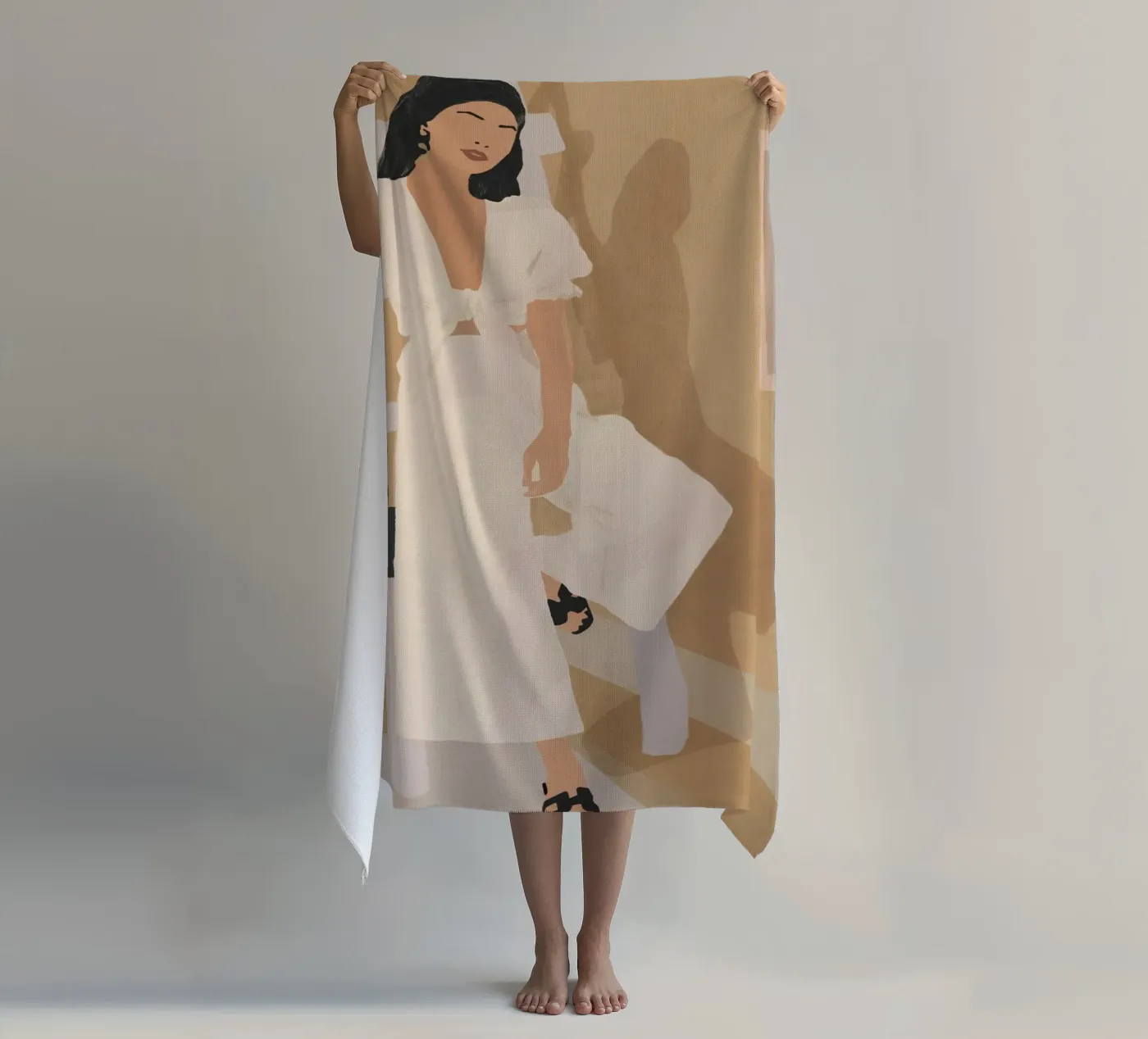 Sunlit Ease beach towel by LeaDArt