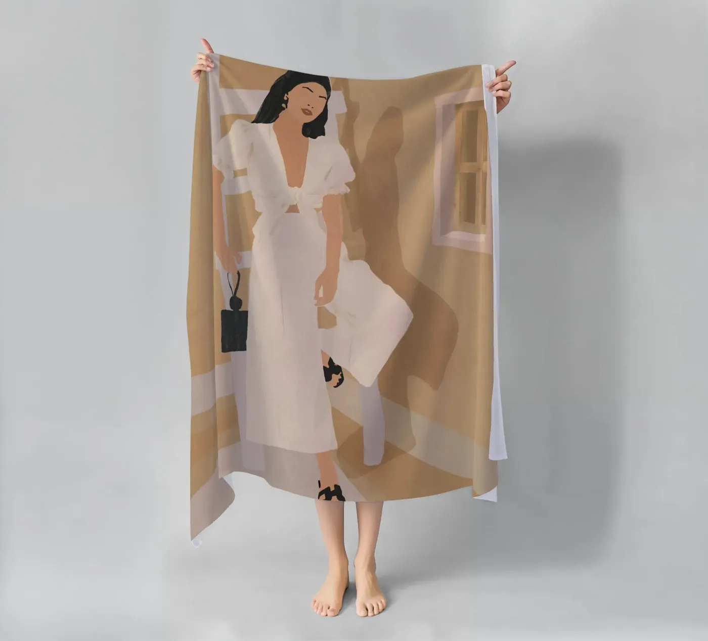 Sunlit Ease beach towel by LeaDArt