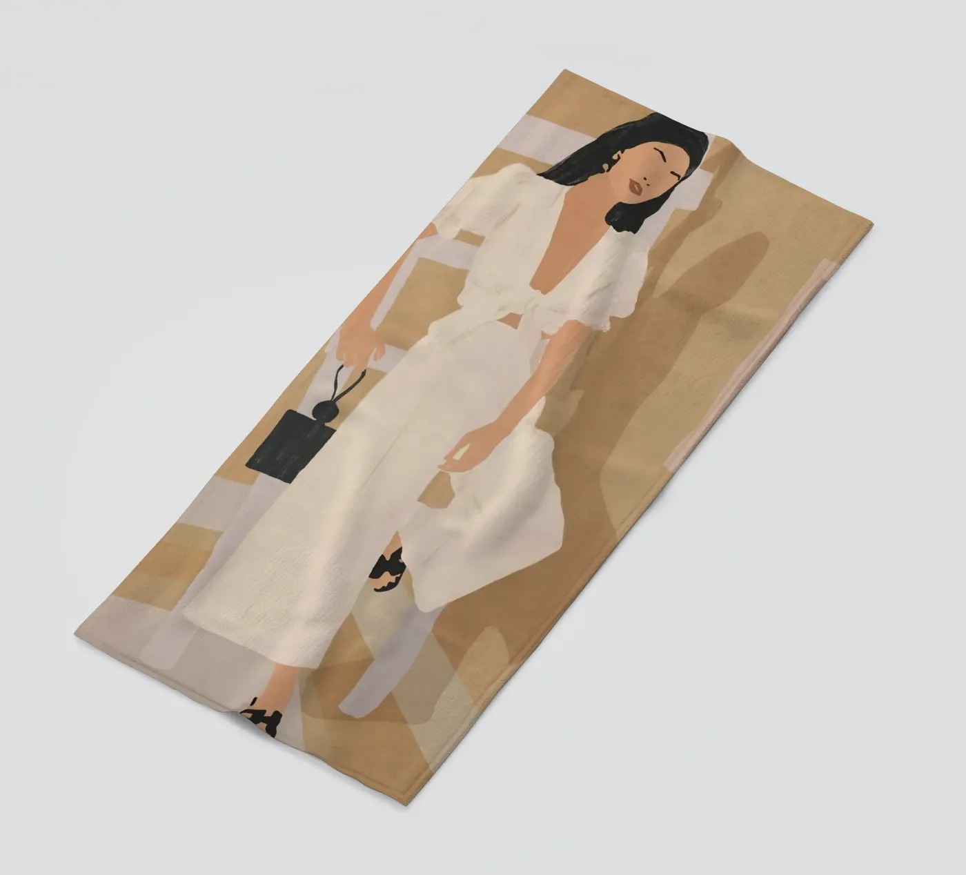 Sunlit Ease beach towel by LeaDArt