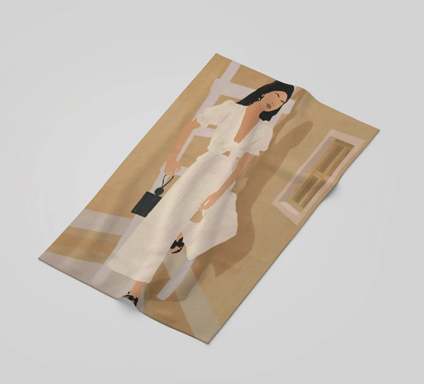 Sunlit Ease beach towel by LeaDArt