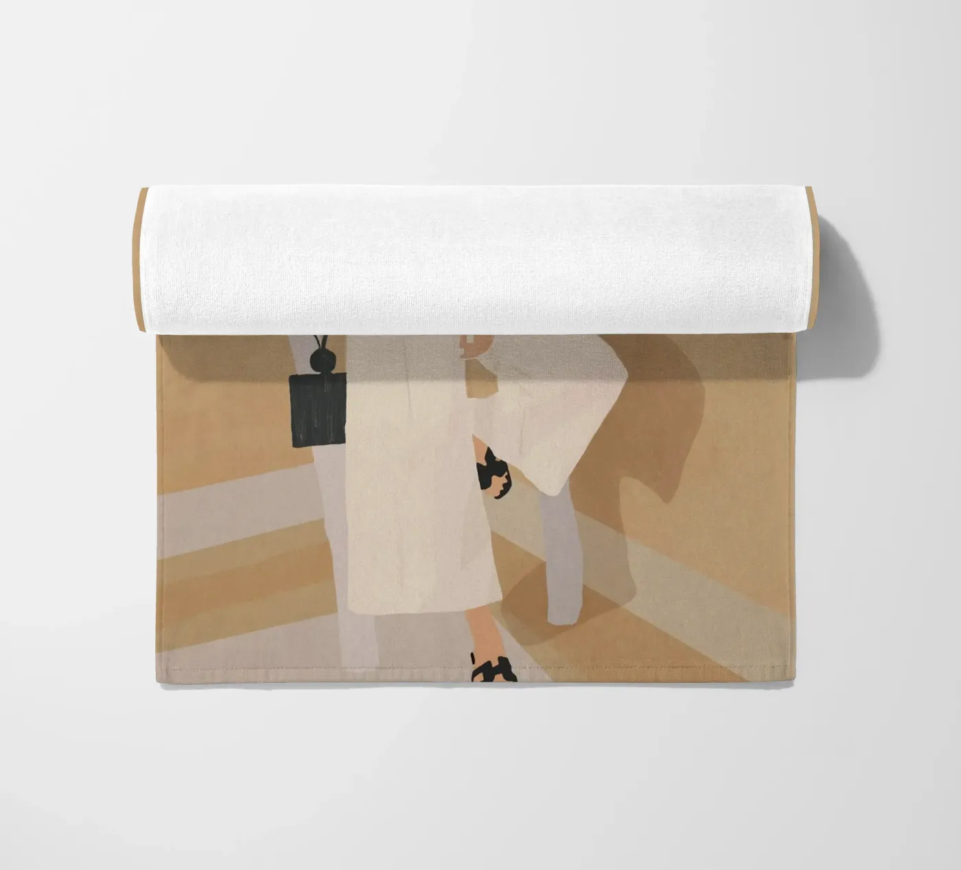 Sunlit Ease beach towel by LeaDArt
