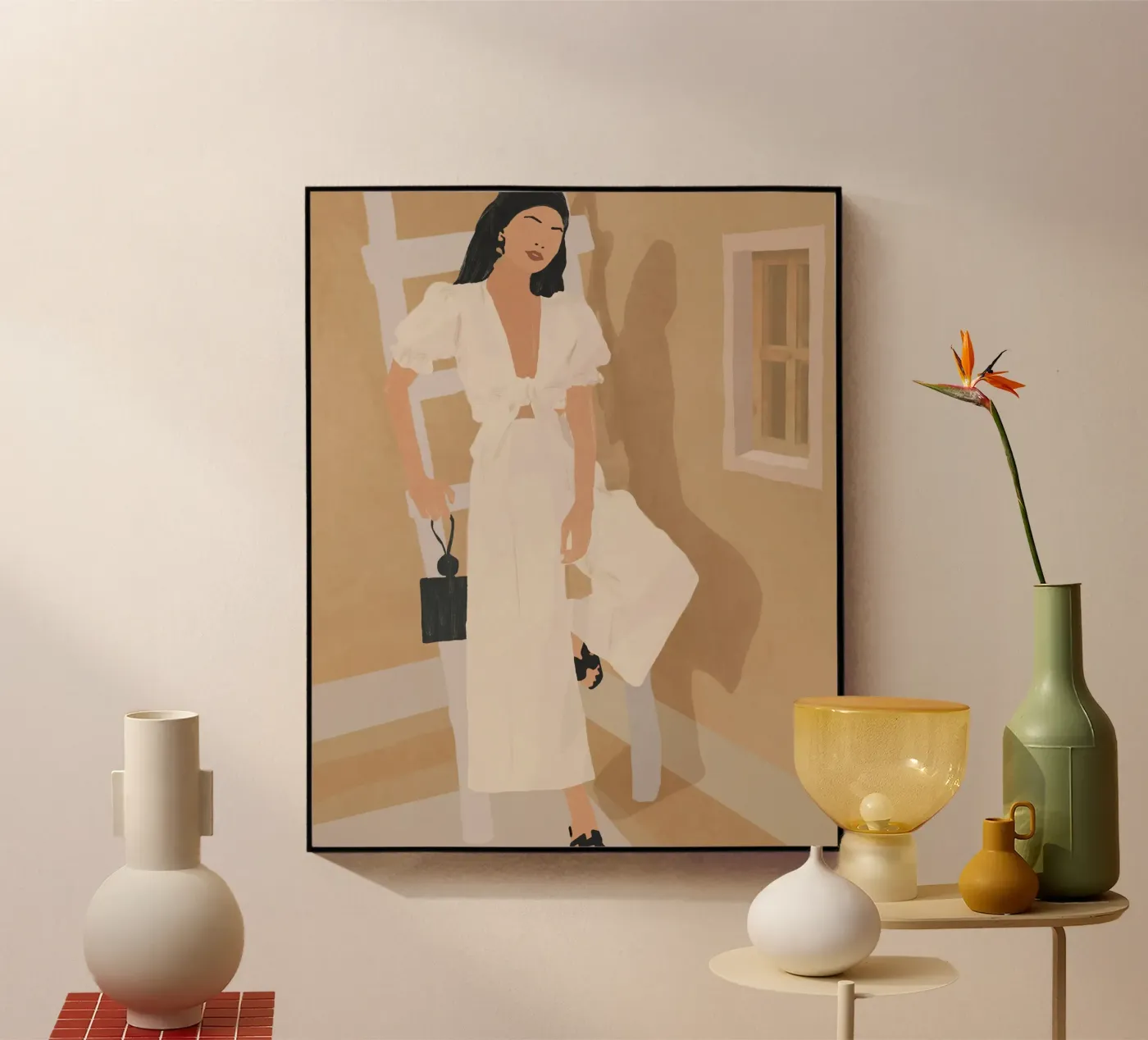 Zonovergoten gemak acryl van LeaDArt