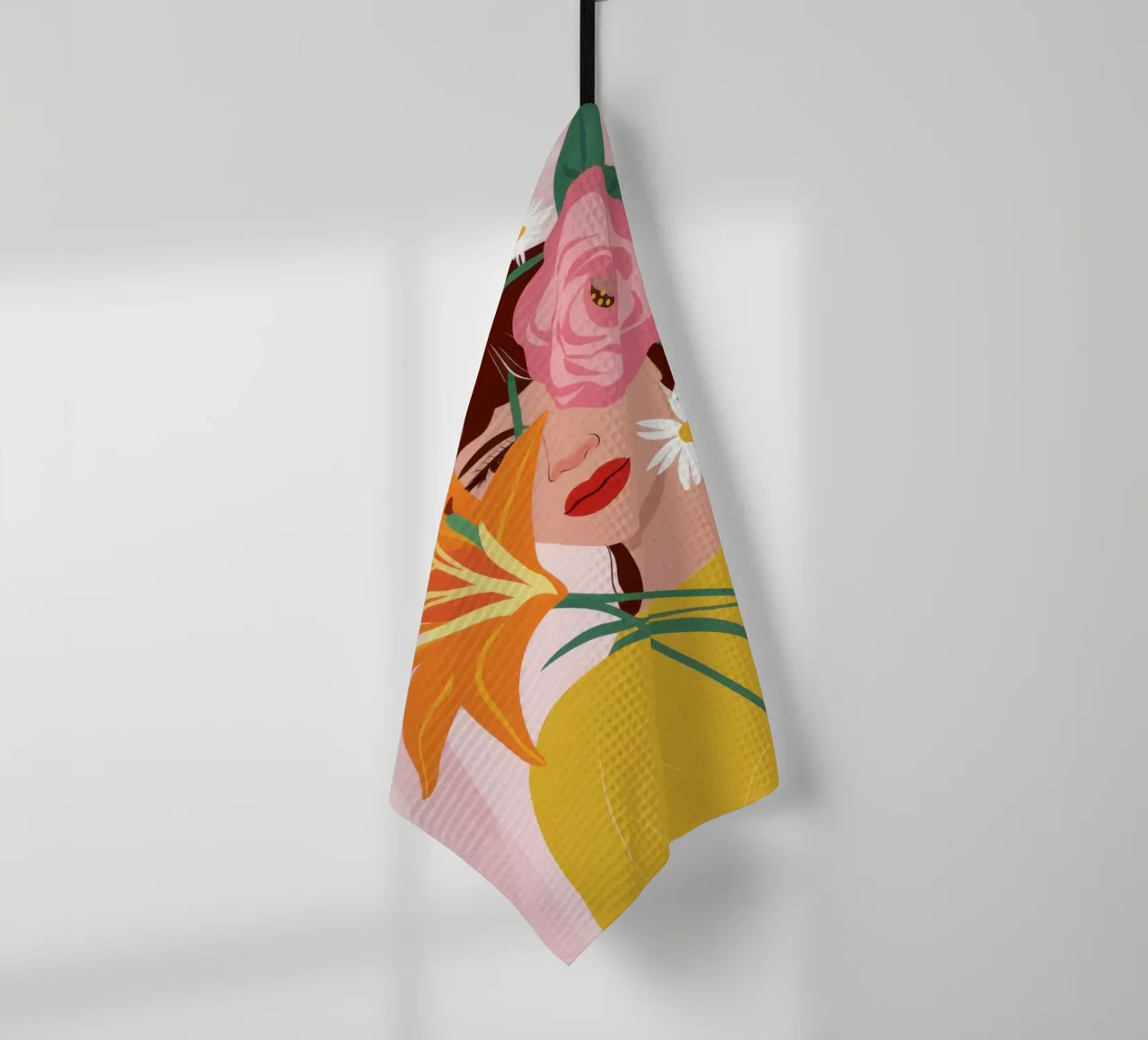 Profilo di bellezza in fiore canovaccio da cucina da Mossy Pigment