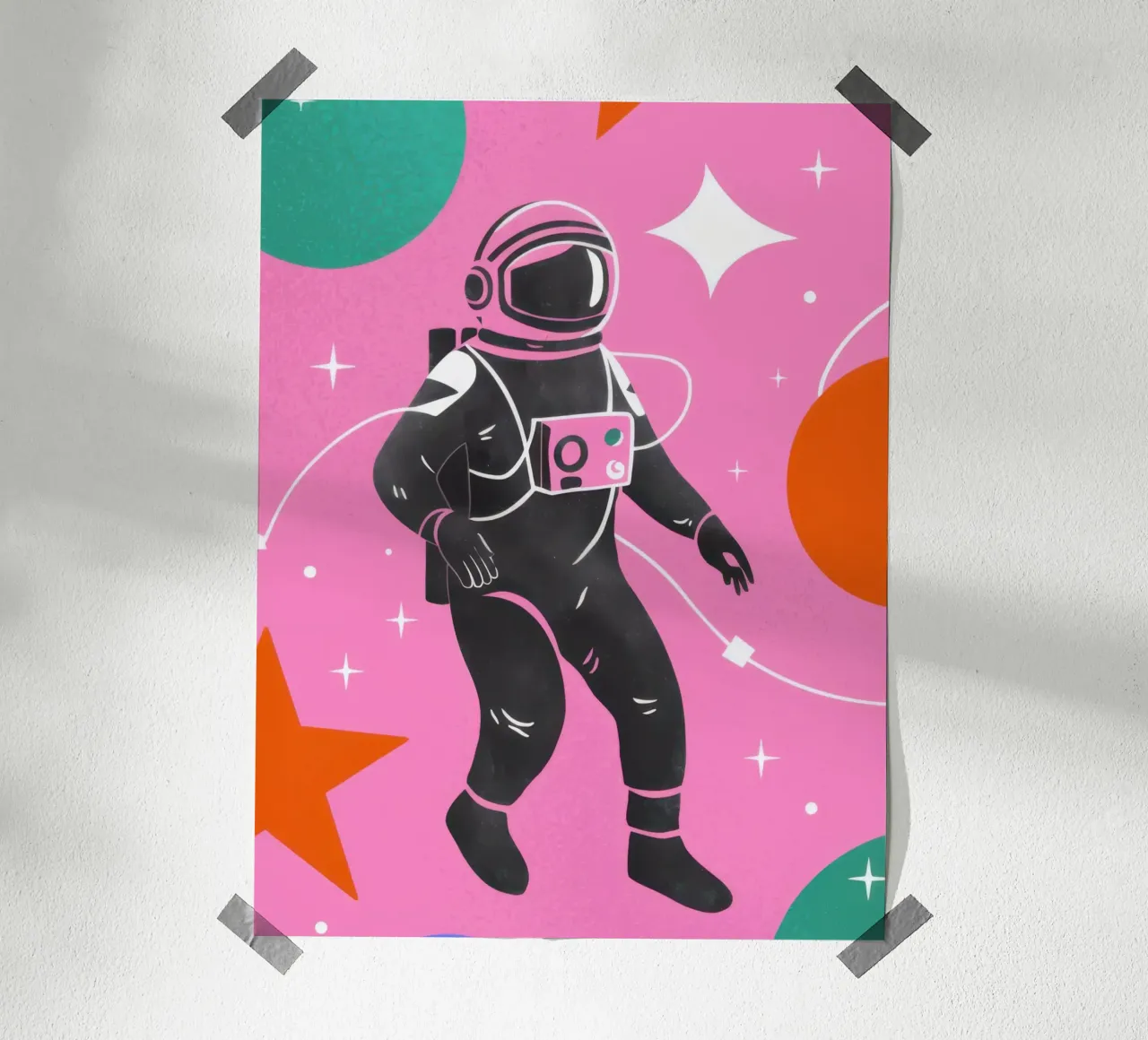 Sogno cosmico dell'astronauta poster da Lune Dreams