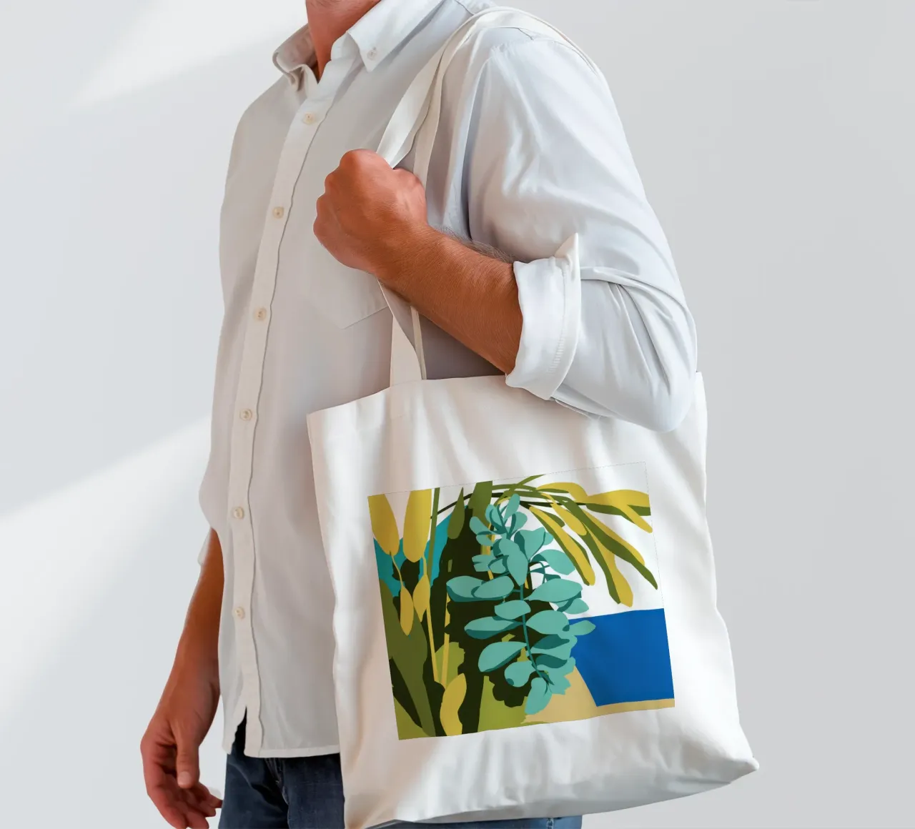 Foglie a cascata Serenity borsa in juta da Arcane Lines