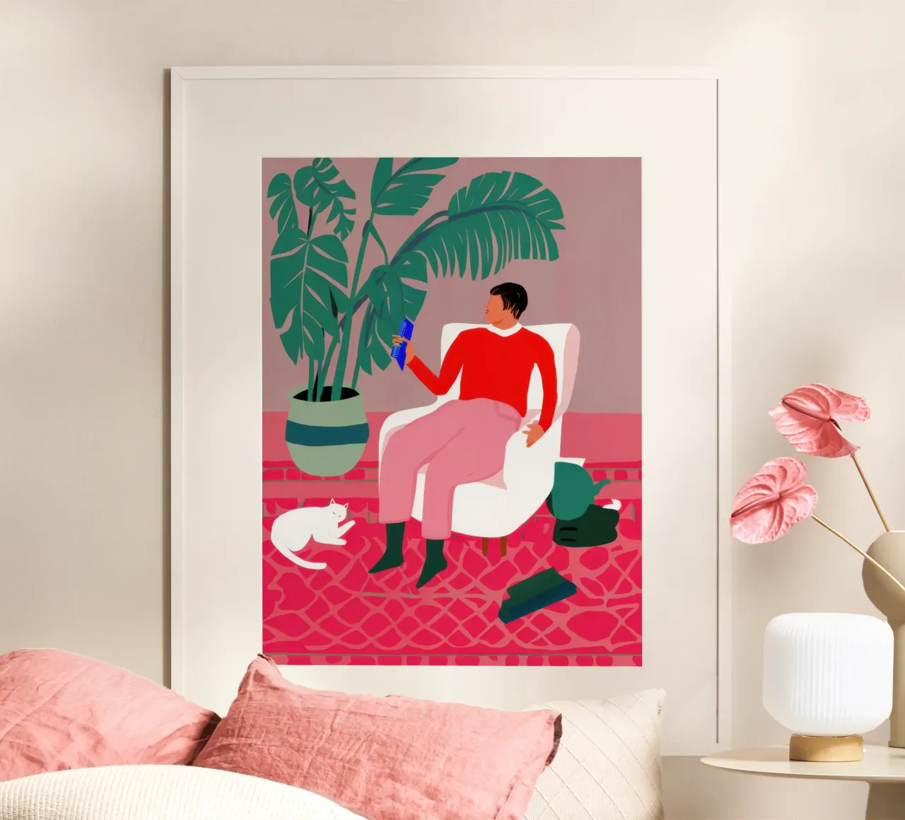 Rituale di rilassamento moderno poster con telaio in plastica da Hollow Years