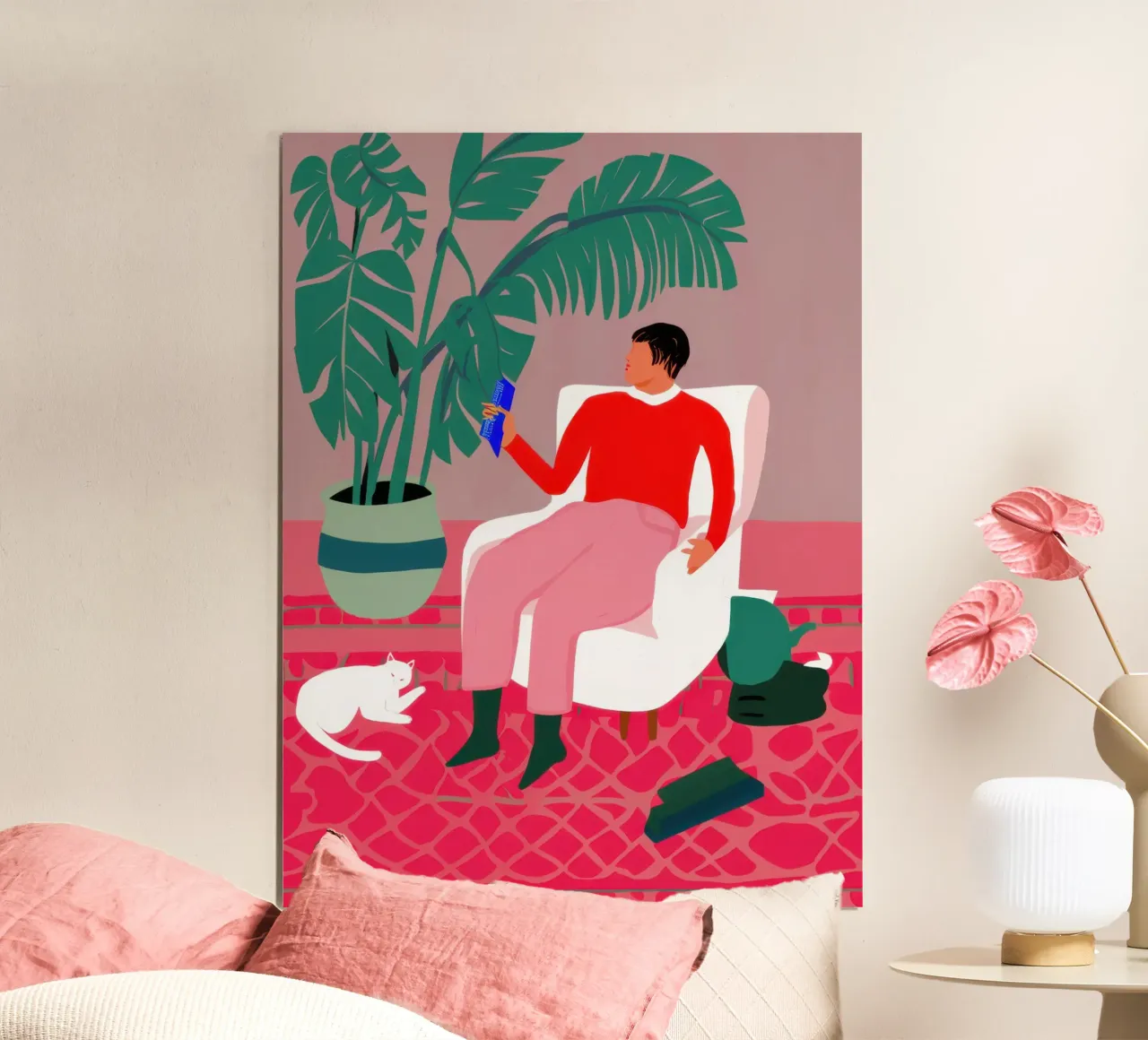 Rituale di rilassamento moderno poster con telaio in plastica da Hollow Years