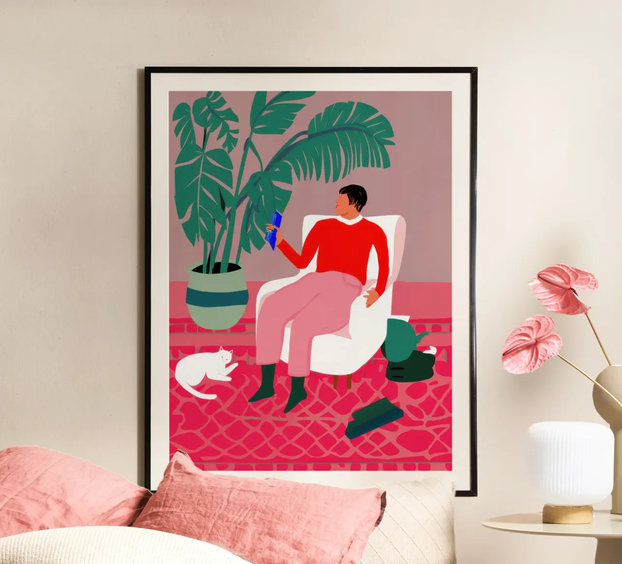Rituale di rilassamento moderno poster con telaio in plastica da Hollow Years