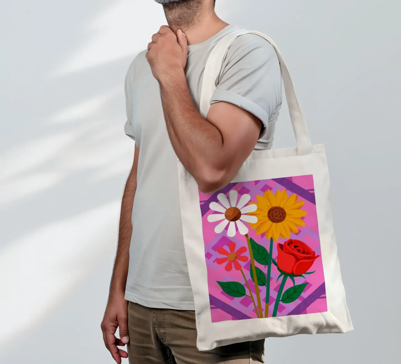 Bouquet di colori primari borsa in juta da Lune Dreams
