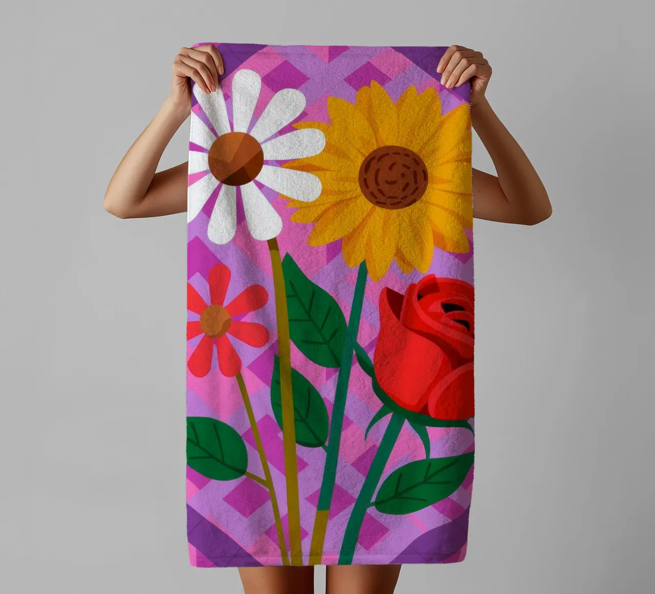 Bouquet di colori primari asciugamano da bagno da Lune Dreams