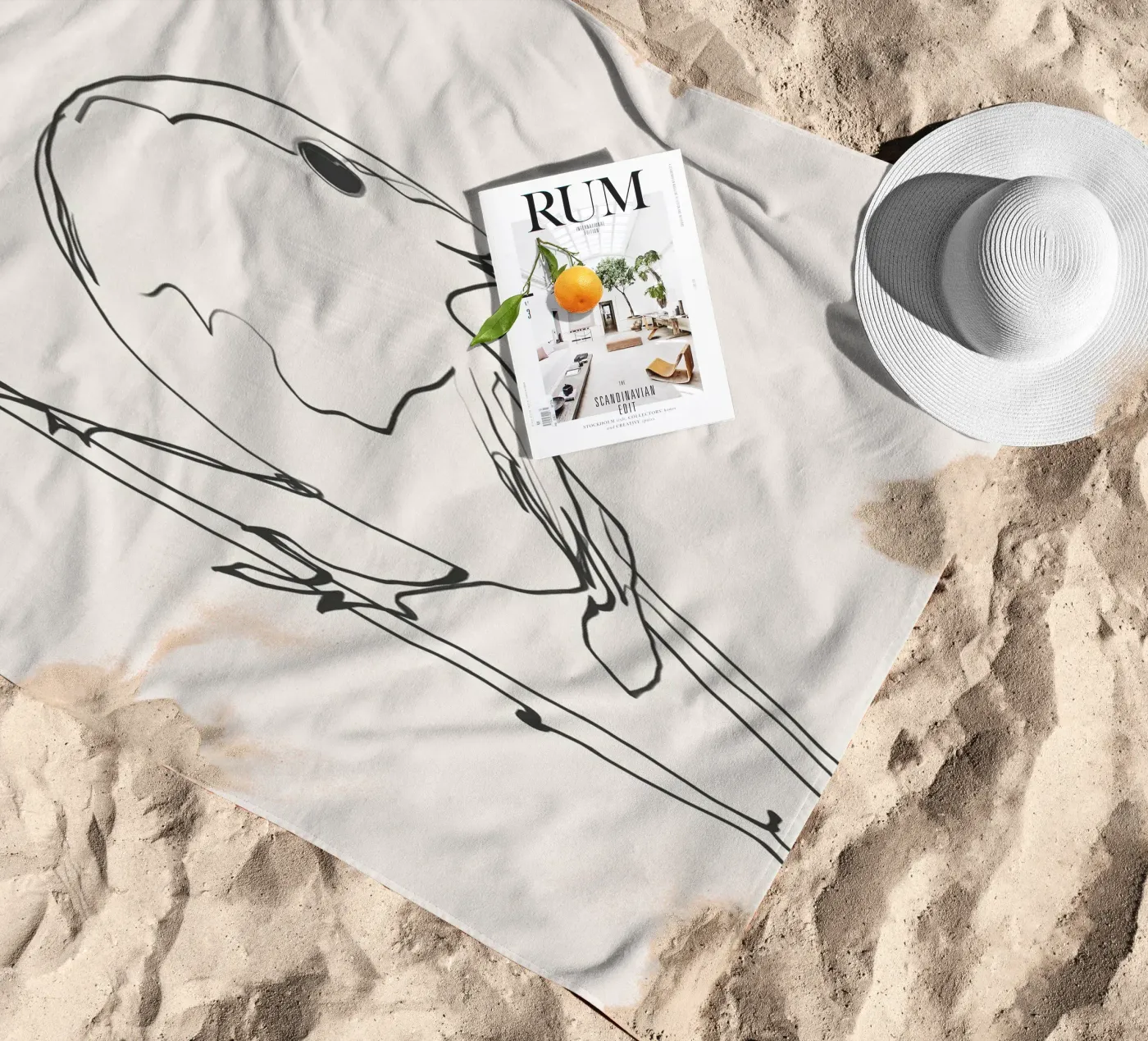 Uccellino telo mare da LeaDArt