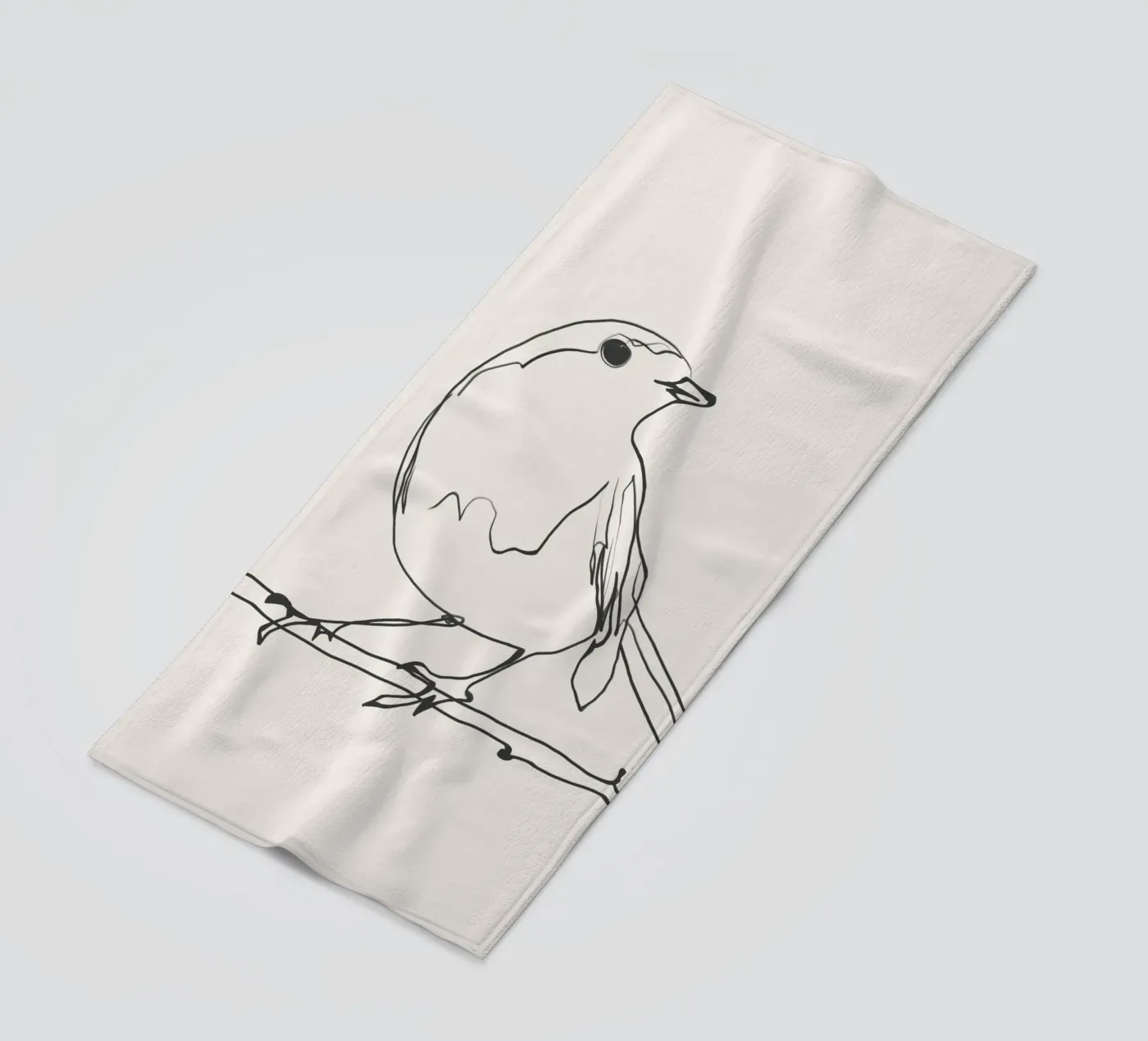 Uccellino telo mare da LeaDArt