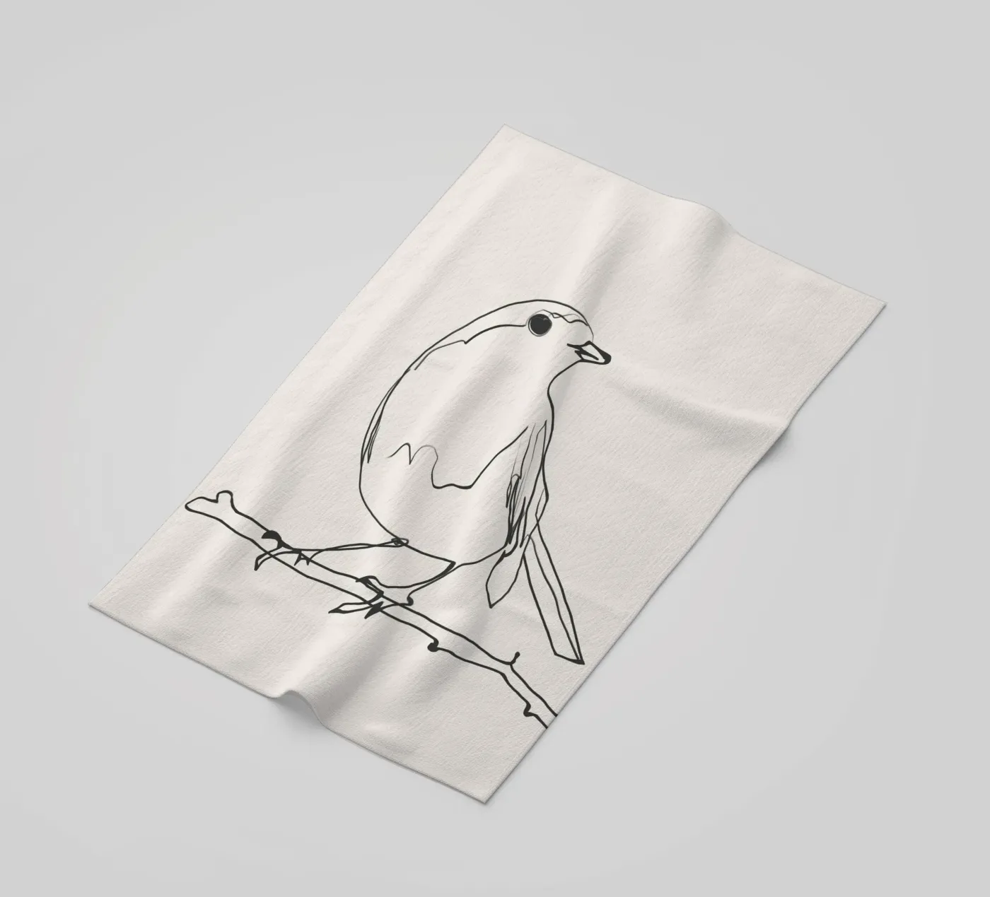 Uccellino telo mare da LeaDArt