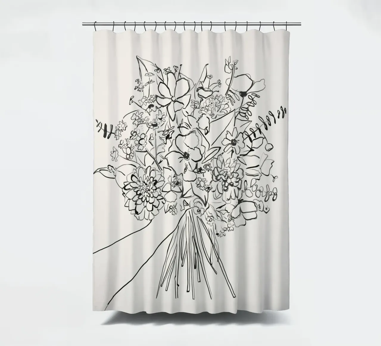 Wild Bouquet shower curtain by LeaDArt