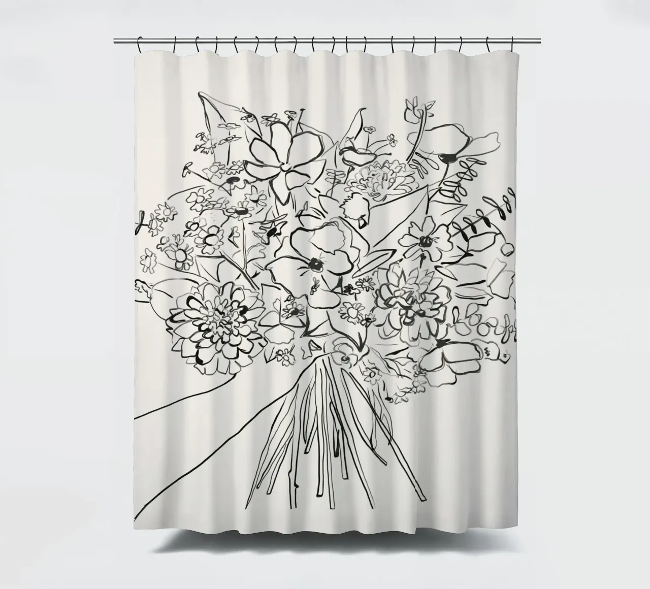 Wild Bouquet shower curtain by LeaDArt